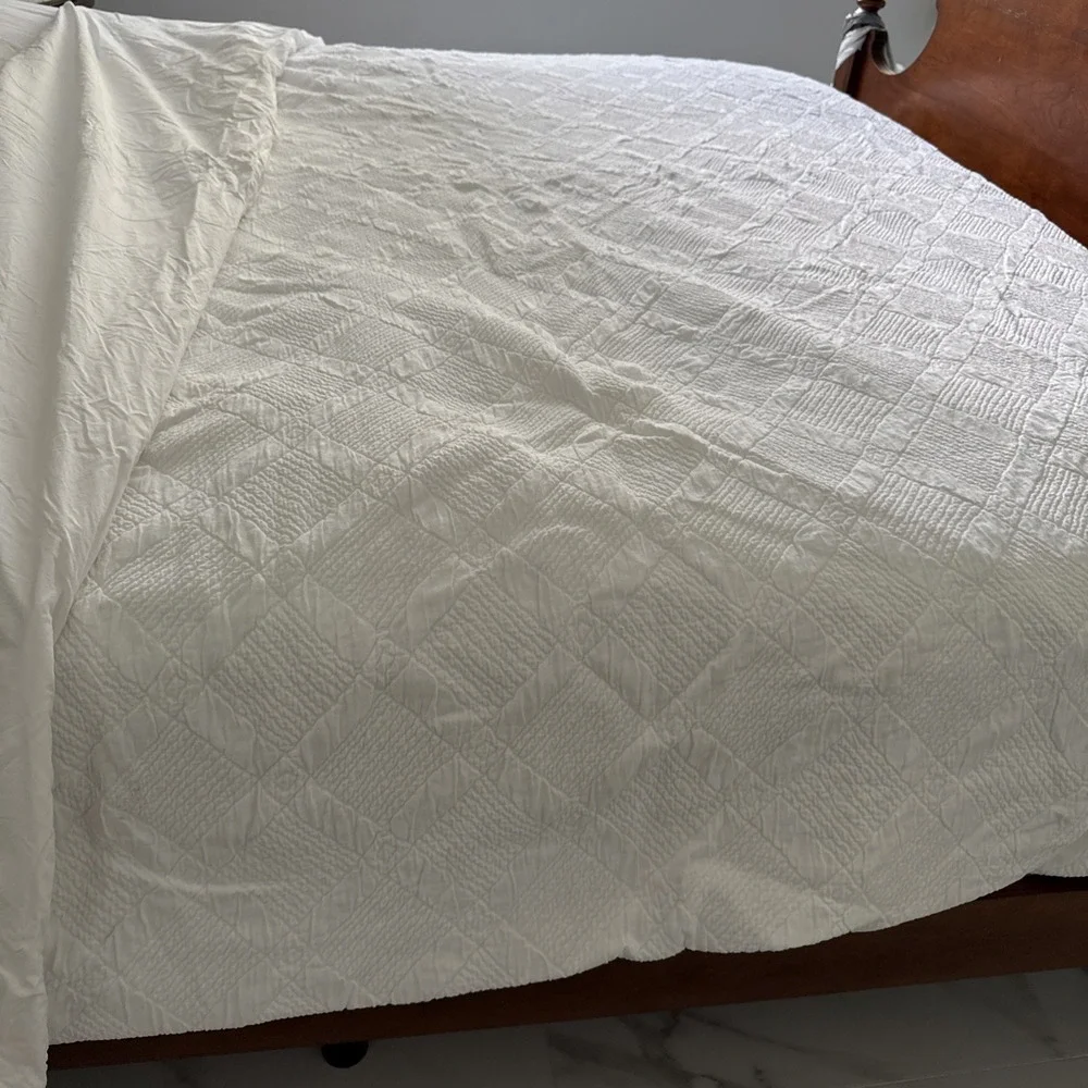 Pottery Barn Califonia King Duvet Cover Cotton Nature Minimalist Luxury